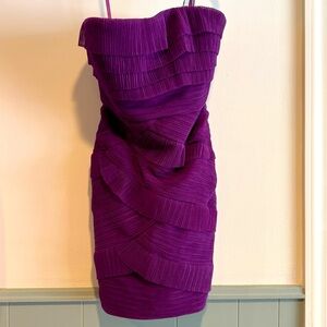 BCBGMaxAzria Vibrant Purple Strapless Dress